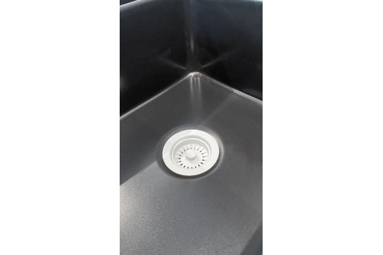 90 x 50mm Matte White Basket Waste - Designer Bathware