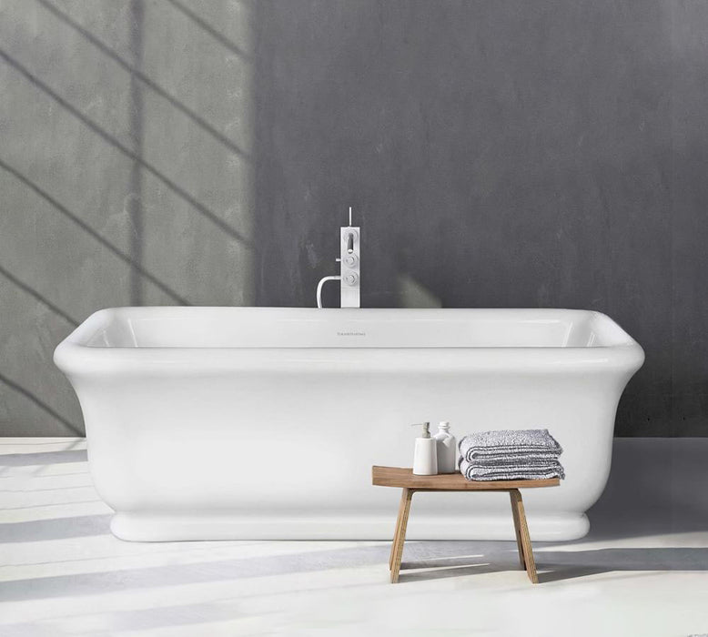 Kirkham 180 x 84 TitanCast Solid Surface Bath - Satin Silk White