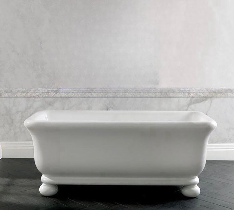 Kirkham 180 x 84 TitanCast Solid Surface Bath - Gloss White