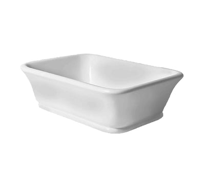 Lynton 53 x 39 TitanCast Solid Surface Above Counter Basin - Satin Silk White
