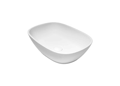 Maldon 49 x 35 TitanCast Solid Surface Above Counter Basin - Gloss White