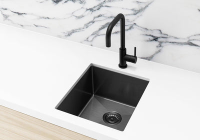 Meir Kitchen Sink - Single Bowl 380 x 440 - Brushed Gun Metal