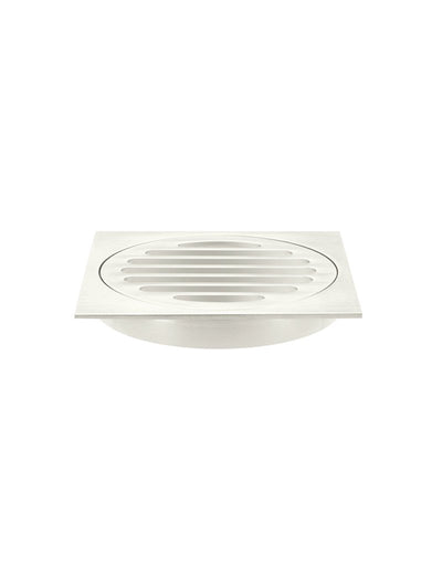 Meir Square Floor Grate Shower Drain 100mm outlet - Brushed Nickel