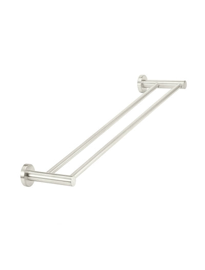 Meir Round Double Towel Rail 600mm - Brushed Nickel