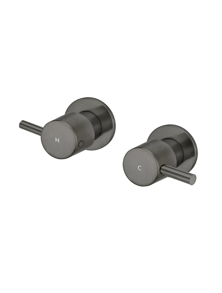 Round Quarter Turn Wall Top Assemblies - Shadow - Designer Bathware