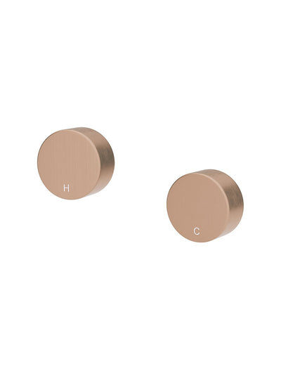 Meir Circular Wall Taps - Champagne