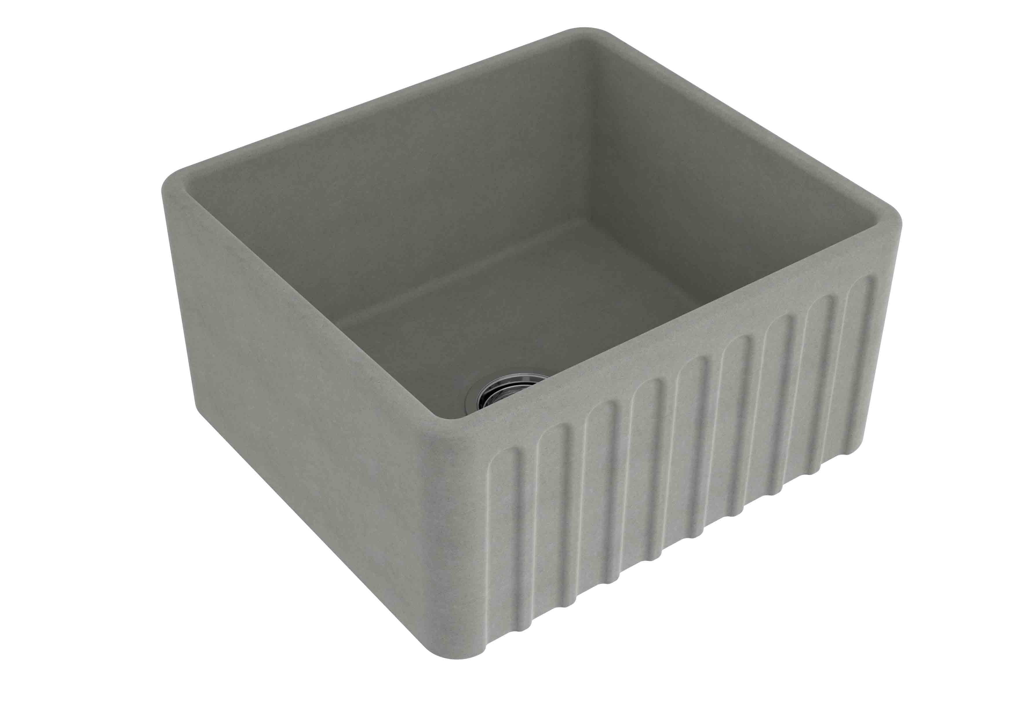 Novi 50 x 46 Fine Fireclay Concrete Butler Sink - Designer Bathware