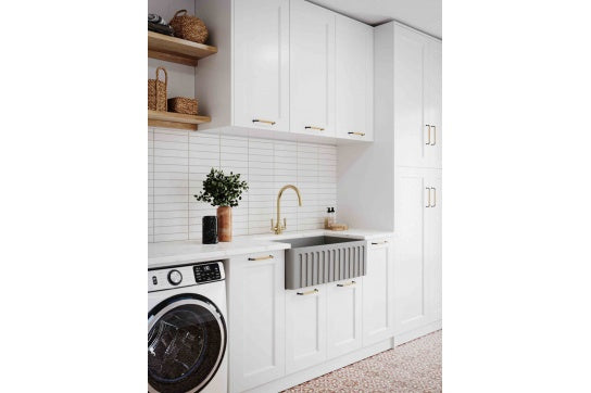 Novi 75 x 46 Fine Fireclay Concrete Butler Sink - Designer Bathware