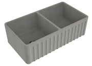Novi 85 x 46 Fine Fireclay Concrete Look Butler Sink - Designer Bathware