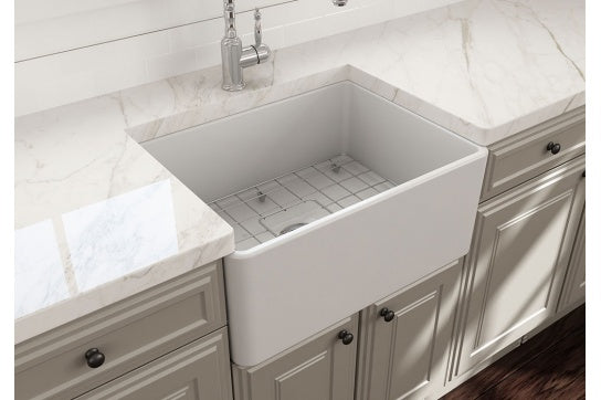 Novi 60 x 46 Fine Fireclay Matte White Butler Sink - Designer Bathware