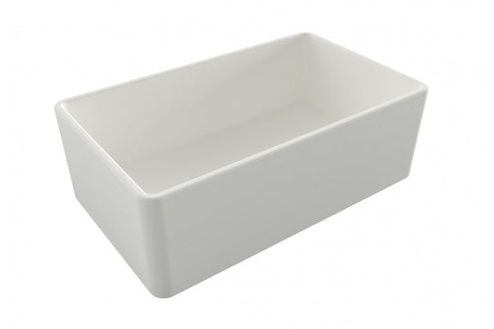 Novi 75 x 46 Fireclay Sink Matte White - Designer Bathware