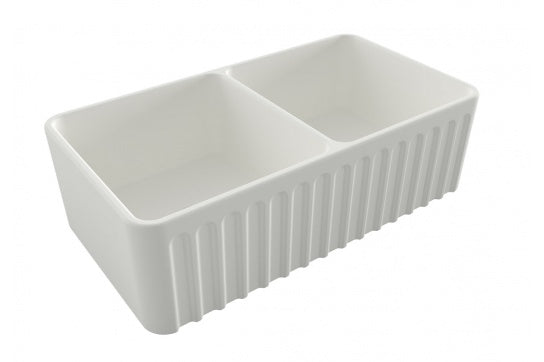 Novi 85 x 46 Fine Fireclay Matte White Butler Sink - Designer Bathware
