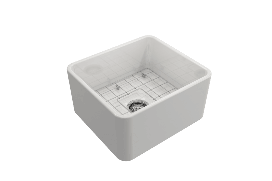 Novi 50 x 46 Fine Fireclay Gloss White Butler Sink - Designer Bathware