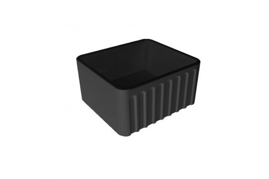 Novi 50 x 46 Fine Fireclay Matte Black Butler Sink - Designer Bathware