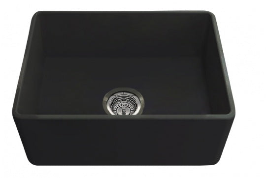 Novi 60 x 46 Fine Fireclay Matte Black Butler Sink - Designer Bathware