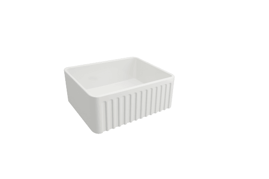 Novi 60 x 46 Fine Fireclay Gloss White Butler Sink - Designer Bathware