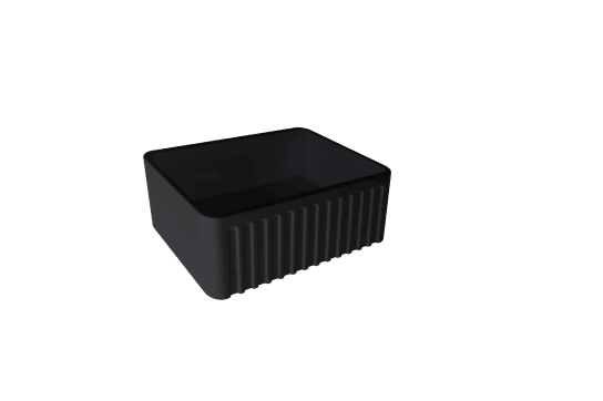 Novi 60 x 46 Fine Fireclay Matte Black Butler Sink - Designer Bathware