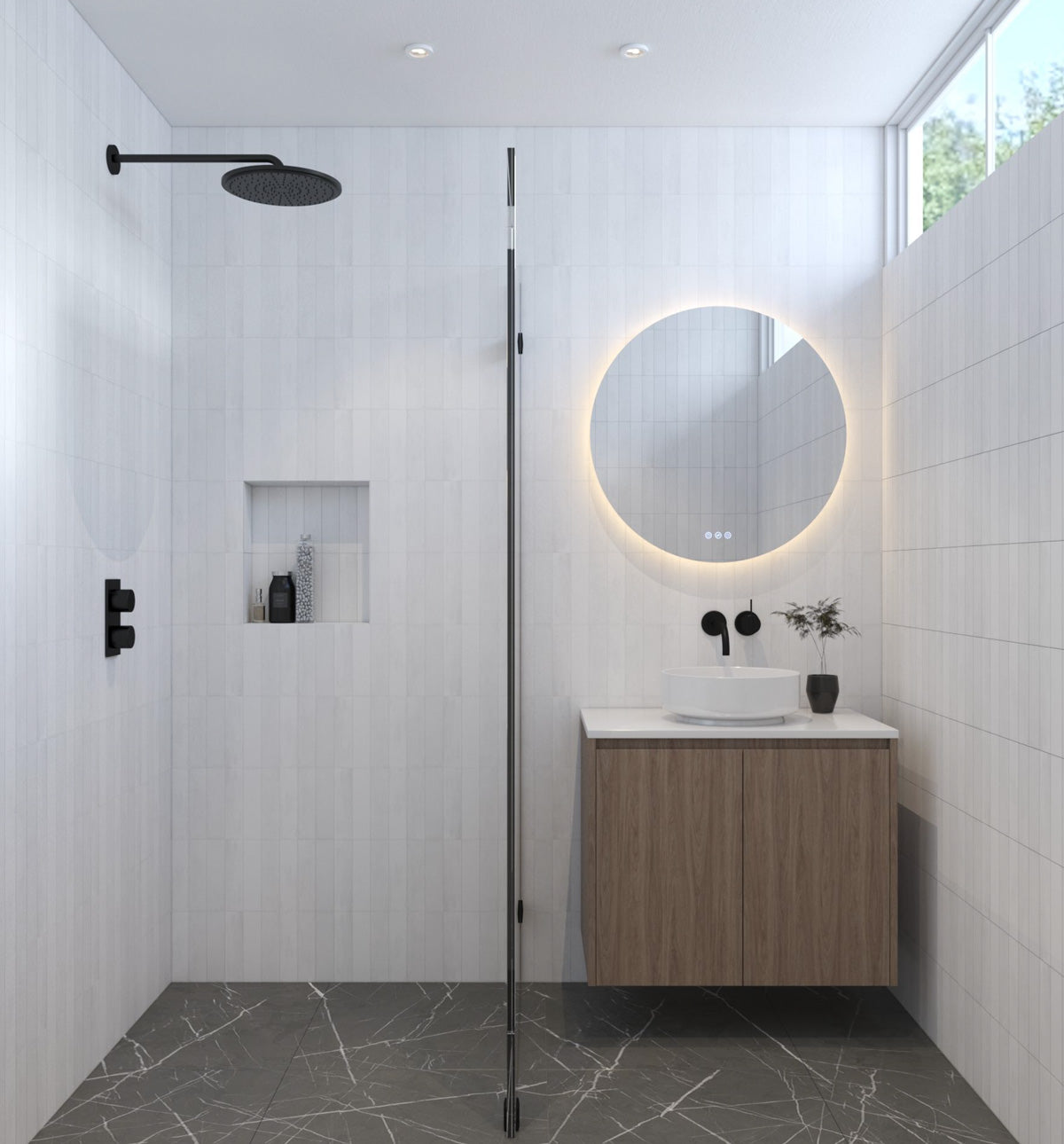 Euro Mirror Frameless LED 800mm - Designer Bathware